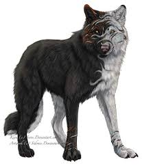 Anime Black And White Wolf With Wings Pin Von Jasmine Ferguson Auf Volki Wolfskunst Magische Tiere Wolf Tattoos