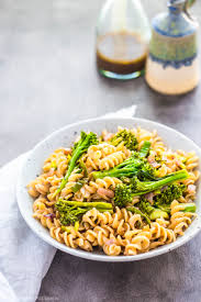 Broccolini Leek Pasta W Balsamic Vinaigrette Wholesome Patisserie