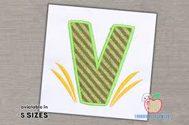 Download Letter A With Grass Applique Creative Fabrica SVG Cut Files