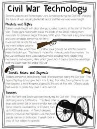 Civil War Technology Reading Comprehension Worksheet Reading Comprehension Worksheets Reading Comprehension Comprehension Worksheets