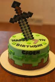 Minecraft Iron Sword Fondant Cake Topper Decoration Minecraft Birthday Cake Easy Minecraft Cake Cake