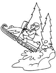 Coloring pages for snowmobile / skidoo (transportation) ➜ tons of free drawings to color. Snowmobile Skidoo 139611 Transportation Printable Coloring Pages