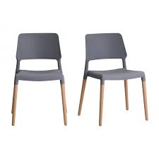 These solid wood dining chairs are a good option for a family kitchen. Riva Moulded Plastic Beech Dining Chairs Pair 4 Colours