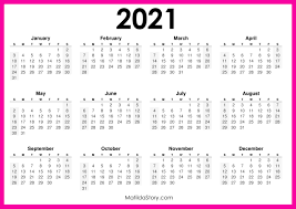 Those calendar come with us holidays and notes space below the main calendar. 2021 Printable Free Calendar Horizontal Pink Sunday Start Hd Matildastory Com