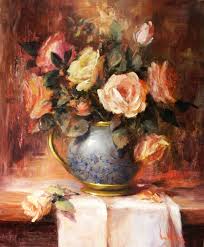 Art Spirit By Artist Nora Kasten August 2015 Victorian Paintings Flower Painting Painting