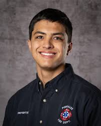 Firefighter Johnathan Ortega began his career at Portales Fire Department 