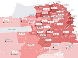 According to the latest report from rental website zumper, the median rent for a one bedroom has reached $3,690, up from $3,580 in january and breaking the. Map Median One Bed Rents Across San Francisco Neighborhoods Curbed Sf