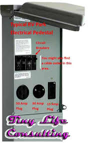 The coffee pot was plugged in but not running. All About Shore Power Surge Protectors 50 Amp 30 Amp Hookups Tiny Life Consulting