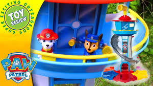 The ground base surrounds the tower and holds all paw patrol pups. Paw Patrol My Size Lookout Tower Spin Masters Play With Toys Youtube