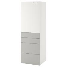 Kids grow up too fast! Smastad Wardrobe White Grey With 4 Drawers Ikea