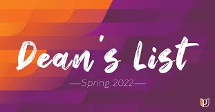Spring 2022 Dean's List Recipients