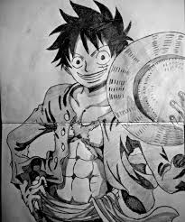 Speed Drawing Anime Monkey D Luffy One Piece In 2020 Drawings Luffy Anime
