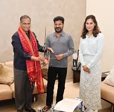 Truly touched by our Honorable Chief Minister of Telangana, Shri Revanth  Reddy Garu, for honoring my father, Shri Anil Kamineni Garu, for his  contributions to preserving the heritage and culture of Telangana,