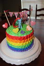 I love bright colours and monochrome and most of my cakes show it. My Little Pony Cakes Decoration Ideas Little Birthday Cakes