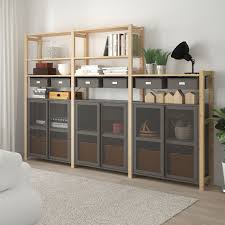 Ivar Regal Mit Schranken Schubladen Kiefer Grau Netz Ikea Osterreich Ivar Regal Ikea Ivar Regal Regal