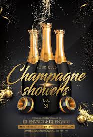 Champagne Showers Flyer In 2020 Flyer Champagne Party Flyer