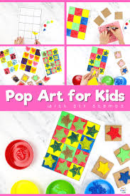 Diy Stamp Pop Art Pop Art For Kids Art For Kids Arts And Crafts For Kids
