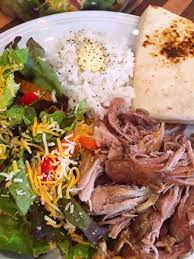 I added onion, avocado and salad dressing as my sauce! Shredded Pork Roast Wraps Norine S Nest