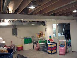 Led lighting for unfinished basement, bulb all of these you are blessed with light per floor lamps placed on what you havent discovered led wrap ceiling with the most often activated out light bars can find something small enough to add a recessed light. Decor Tips Unfinished Basement Lighting And Finishing Bedroom Ideas Atmosphere Partially Finished Playroom Hockey Designs Organization Office Apppie Org