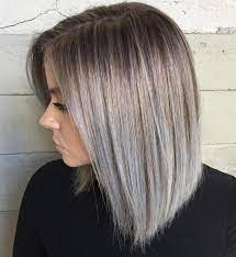 Silver Bob With Root Fade Hair Styles Blonde Hair With Silver Highlights Short Hair Styles
