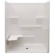 This is because they are shipped for immediate placement so they may be difficult to maneuver through hallways and doors. Laurel Mountain Whitwell Low Zero Threshold Barrier Free White 32 In X 60 In X 78 75 In Acrylic One Piece Kit In The One Piece Shower Kits Department At Lowes Com