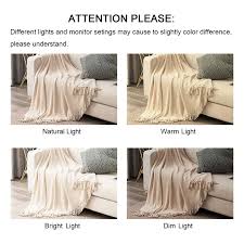 Amazon.com: lifein Decorative Throw Blanket for Couch, Soft Boho Bed Throw  Blankets,Cozy White Chenille Knitted Throw,Small Farmhouse Lightweight ...