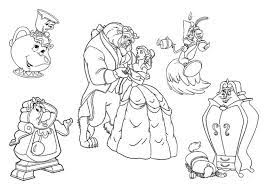 Beauty And The Beast Characters Coloring Pages Beauty And The Beast Drawing Disney Coloring Pages Beauty And The Beast Tattoo