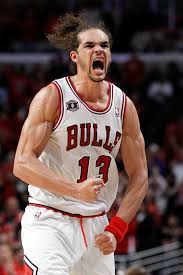 Joakim Noah Known For His Long Hair And His Defense Skills Was The Winner Of The 2013 14 Kia Nba Defensive Player Of Baseball Scores Chicago Sports Nba Rumors