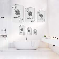 Check spelling or type a new query. Unwind Typography Quote Black And White Bathroom Wall Decor Smile Art Design