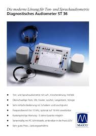 Check spelling or type a new query. Und Sprachaudiometrie Diagnostisches Audiometer St 36