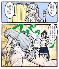 水着の狭霧と天霧 | 眠 さんのマンガ | ツイコミ(仮)
