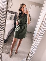 Ootd 4 1 19 18 Green Shirt Dress Visions Of Vogue Green Shirt Dress Shirt Dress Olive Shirt