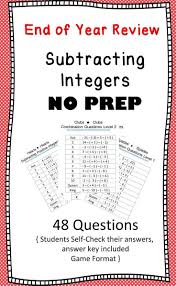 Subtracting Integers Hassle Free Game 7 Ns A 1 Editable 48 Question Game Integers Subtracting Integers Subtraction