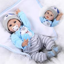 Amazon Com Npkdolls Reborn Baby Doll Soft Silicone Vinyl Baby Boy 22inch 55cm Mouth Cute Boy Wearing Toy Blue Dog Cute Doll Gift Set For Ages 3 Toys Games