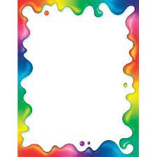 T 11409 Rainbow Gel Terrific Papers Page Borders Design Clip Art Borders Colorful Borders Design