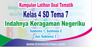 Soal uts tema 7 kelas 4 semester 2 kurikulum 2013. Kumpulan Soal Tematik Kelas 4 Sd Tema 7 Indahnya Keragaman Negeriku Bimbel Brilian