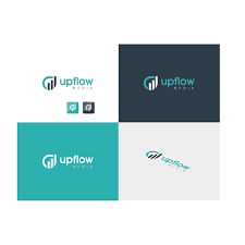 Upflow Media Design A Simple Clean Modern Logo For A Digital Marketing Agency We Help Clients Recover Large Chun Geometric Logo Modern Logo Branding Design