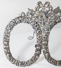 19th Century Floral Repousse Sterling Silver Double Picture Frame, 1890s  for sale at Pamono