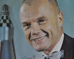 JOHN GLENN Signed Matted NASA Photo