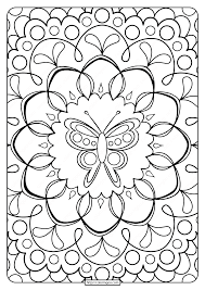 1) if you have javascript enabled you can click the print link in the top half of the page and it will automatically print the coloring page only and ignore the advertising and navigation at the top of. Free Printable Butterfly Adult Coloring Pages