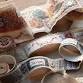 ‘Bobbin Along’ slow stitched snippet roll with event image