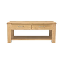 Dickens coffee table, with two overlapping drawers, is made of lacquered and veneered wood, but allows multiple combinations of finishes to suit any design needs.‎ rectangular teak coffee or console table with four drawers and a storage compartment in the center. Cavalli Solid Oak 4 Drawer Coffee Table Free Uk Delivery