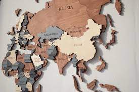 Christmas Gift World Map Wood Wall Art Wooden Map Wood World Etsy Map Wall Art World Map Wall Art Wood World Map