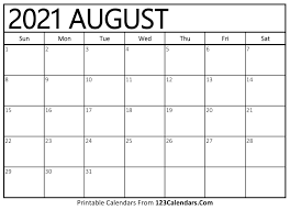 printable august 2021 calendar templates 123calendars com