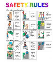 Safety Rules Esl Worksheet By Hammatos Safety Rules Safety Rules At School School Safety
