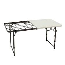 Lifetime 4 Foot Fold In Half Cooking Table Light Commercial Pearl 80506 Walmart Com Lifetime Tables Camping Table Light Table