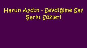 Harun Aydin Sevdigime Say Sarki Sozleri Sarki Sozleri Sarkilar