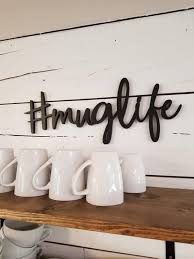 Coffee Bar Sign Muglife Sign Coffee Station Decor Kitchen Wall Decor Coffee Bar Home Coffee Bar Signs Coffee Signs