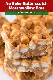 No Bake Marshmallow Bars Marshmallow Bars No Bake Bars No Bake Treats