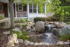 The water is chlorinated and can be waded through and played in by visitors. Front Yard Water Features Boost Your Curb Appeal Aquascape Inc